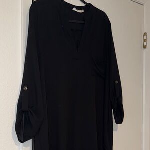 All in Favor- Elegant Black Women's Top XXL